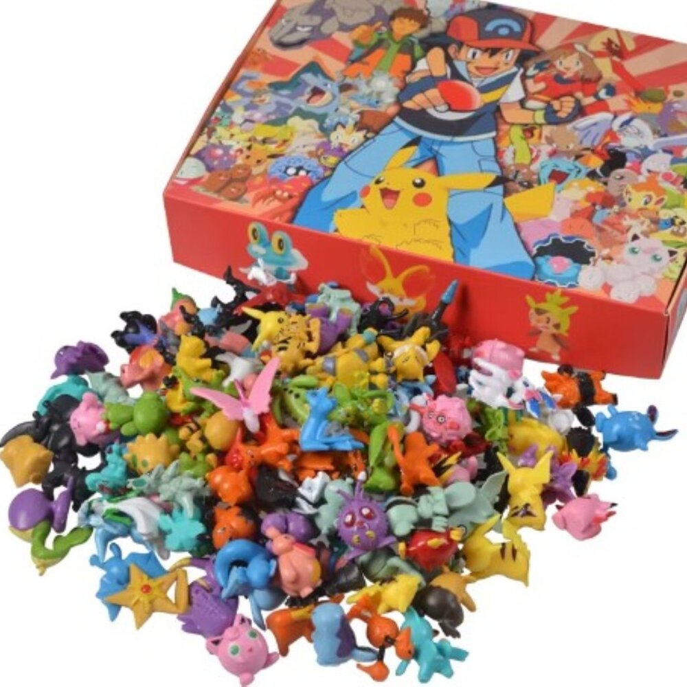 Pokemon Mini Figures 144 Piece Assorted Toy Set Party Favors with box